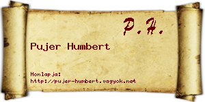 Pujer Humbert névjegykártya